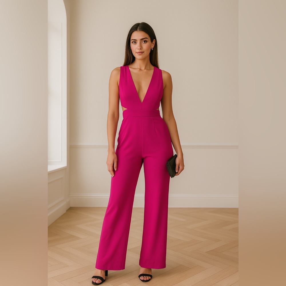 Crystal Sky Magenta Jumpsuit – Cut-Out